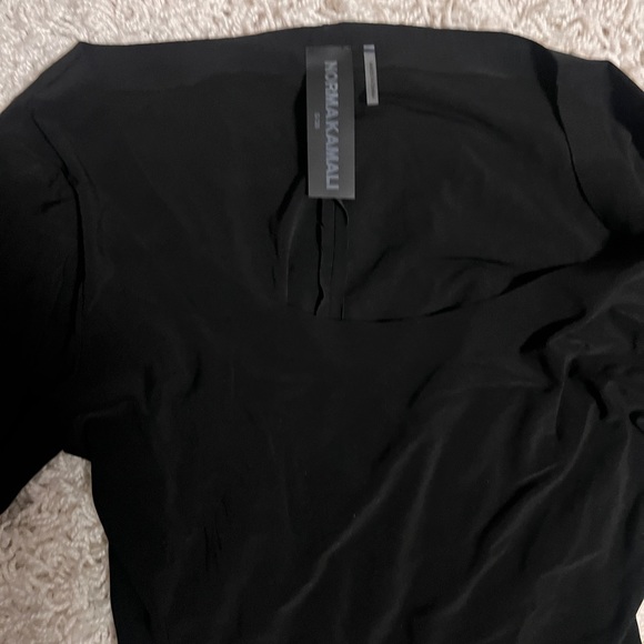 NORMA KAMALI NWT SCOOP NECK FISHTAIL DRESS TO MIDCALF - Picture 4 of 6